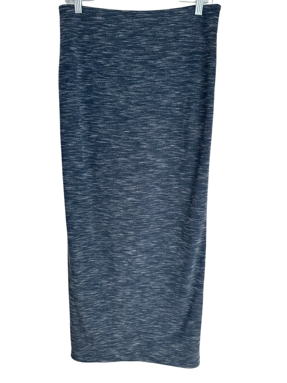 Free People Heather Gray Maxi Skirt with Exposed Side Zipper and Slit Size M